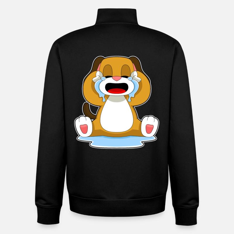 Larmes de chien - Sweat zippé unisexe en coton bio Stanley/Stella - noir