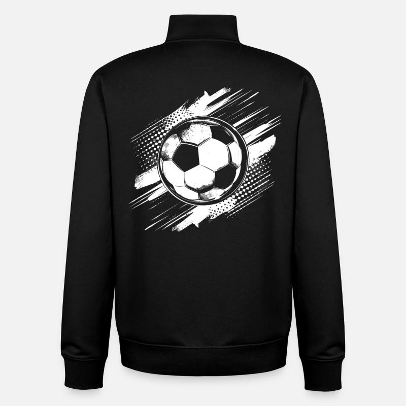 Fußball Grafik - Unisex Organic Zip Sweatshirt von Stanley/Stella - Schwarz