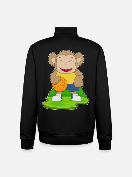 Singe Basketteur Basketteur - Sweat zippé unisexe en coton bio Stanley/Stella - noir