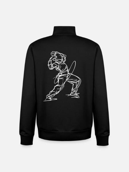 Breakdancer Line Art - Unisex Organic Zip Sweatshirt by Stanley/Stella - black