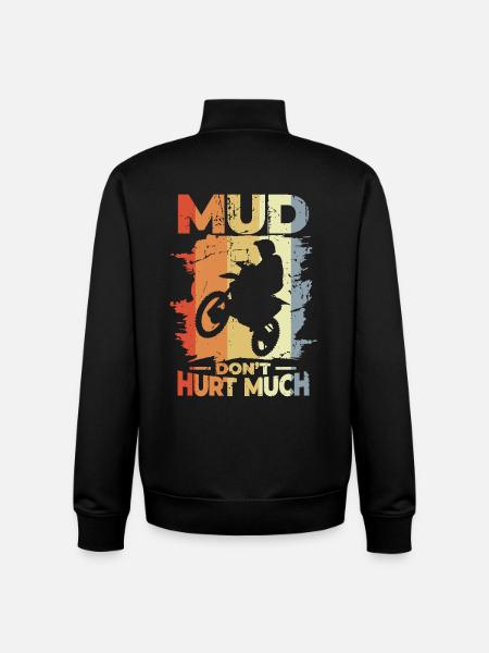 Mud Don't Hurt Much - Unisex Organic Zip Sweatshirt by Stanley/Stella - black