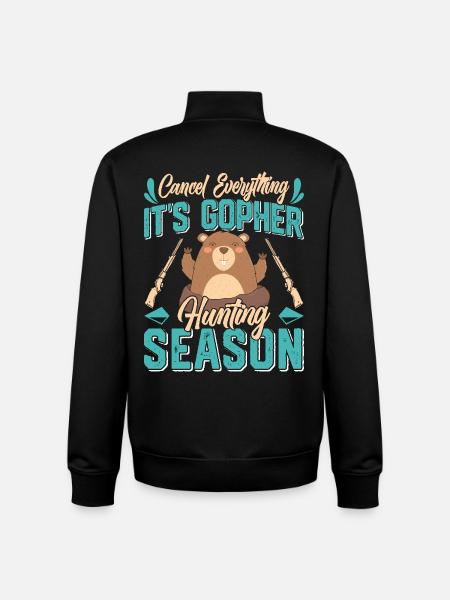 Murmeltier, Jäger, Jagd - Unisex Organic Zip Sweatshirt von Stanley/Stella - Schwarz