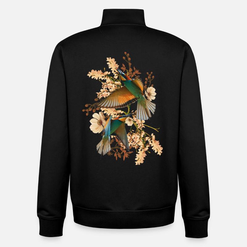 Nature Collage - Unisex Organic Zip Sweatshirt by Stanley/Stella - black