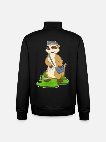Erdmännchen Briefträger Brief - Unisex Organic Zip Sweatshirt von Stanley/Stella - Schwarz