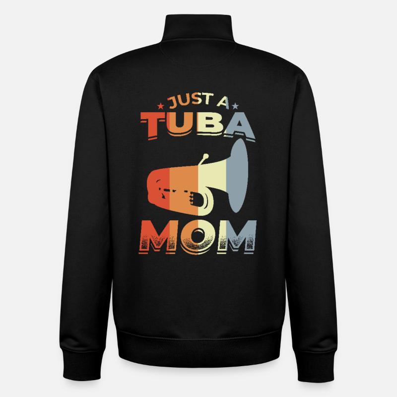 Mère tuba - Sweat zippé unisexe en coton bio Stanley/Stella - noir