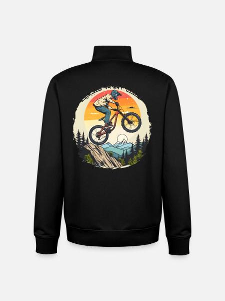Cyclist - Unisex Organic Zip Sweatshirt by Stanley/Stella - black