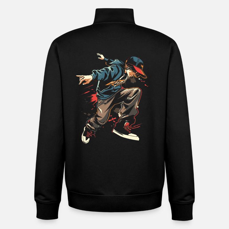 Breakdancer - Unisex Organic Zip Sweatshirt by Stanley/Stella - black