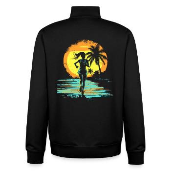 Läuferin - Unisex Organic Zip Sweatshirt von Stanley/Stella - Schwarz - Hinten - AI Model Male 185 light (185cm)