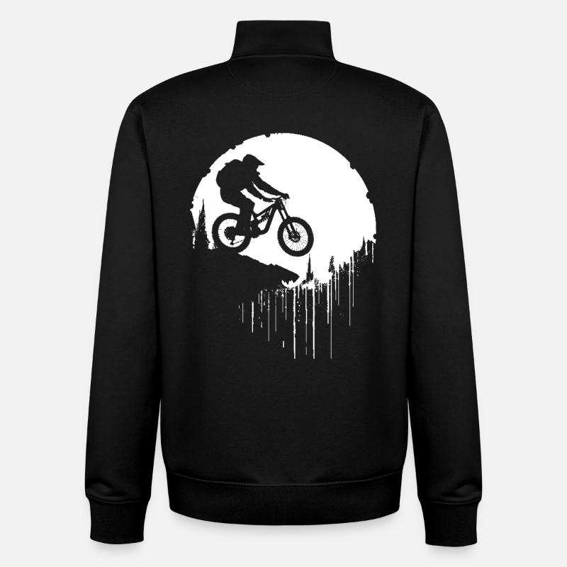 Mountain bikers - Unisex Organic Zip Sweatshirt by Stanley/Stella - black