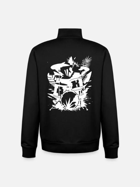 Drum Graphics - Unisex Organic Zip Sweatshirt by Stanley/Stella - black