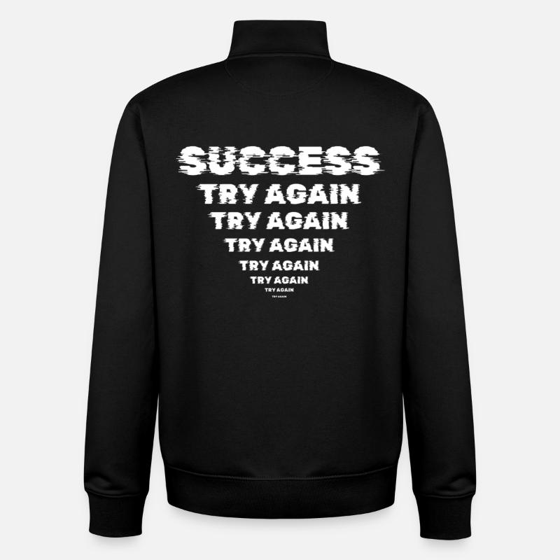 Success Motivation Perseverance Entrepreneur - Unisex Organic Zip Sweatshirt by Stanley/Stella - black