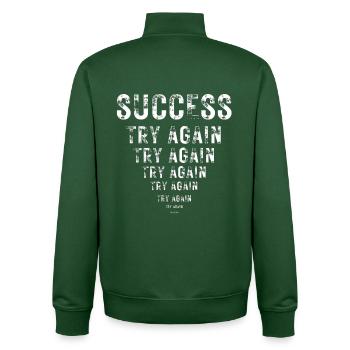 erfolg motivation durchhaltevermögen hustle - Unisex Organic Zip Sweatshirt von Stanley/Stella - Flaschengrün - Hinten - AI Model Male 185 dark (185cm)