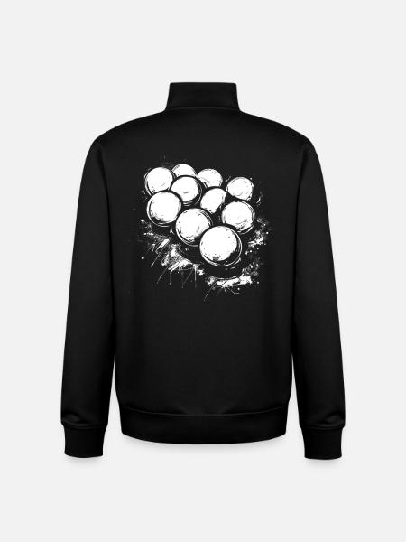 Billiard Balls Gaffiti - Unisex Organic Zip Sweatshirt by Stanley/Stella - black