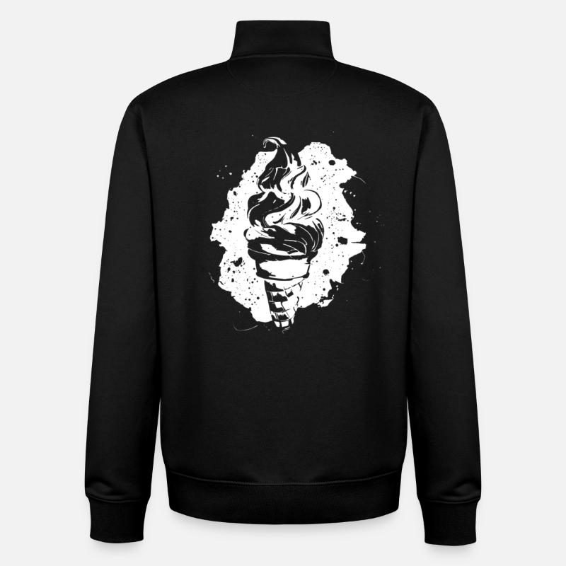 Eiscreme Grafik - Unisex Organic Zip Sweatshirt von Stanley/Stella - Schwarz