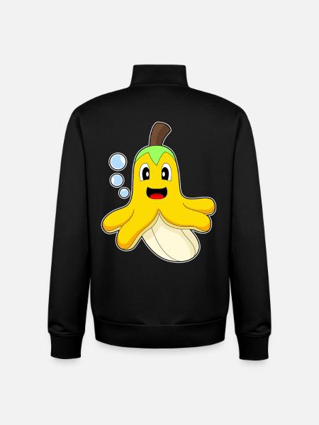 Octopus Banana - Unisex Organic Zip Sweatshirt by Stanley/Stella - black