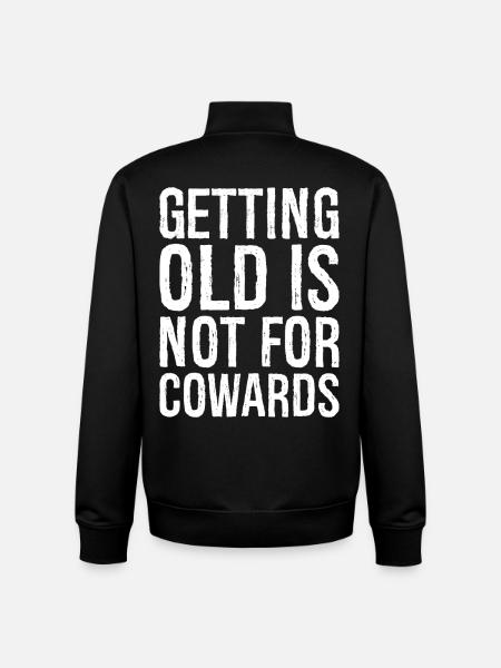 Alt werden ist nichts für Feiglinge - Unisex Organic Zip Sweatshirt von Stanley/Stella - Schwarz