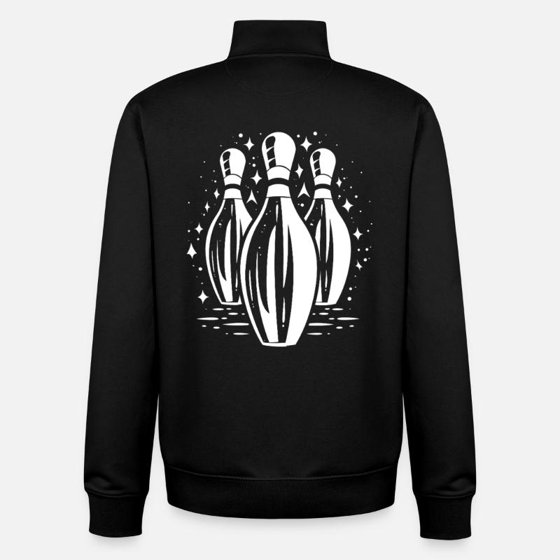 Bowling - Unisex Organic Zip Sweatshirt by Stanley/Stella - black