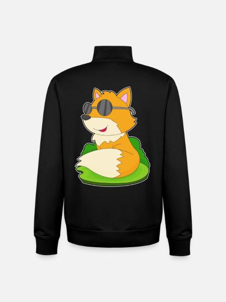 Fox Sunglasses - Unisex Organic Zip Sweatshirt by Stanley/Stella - black