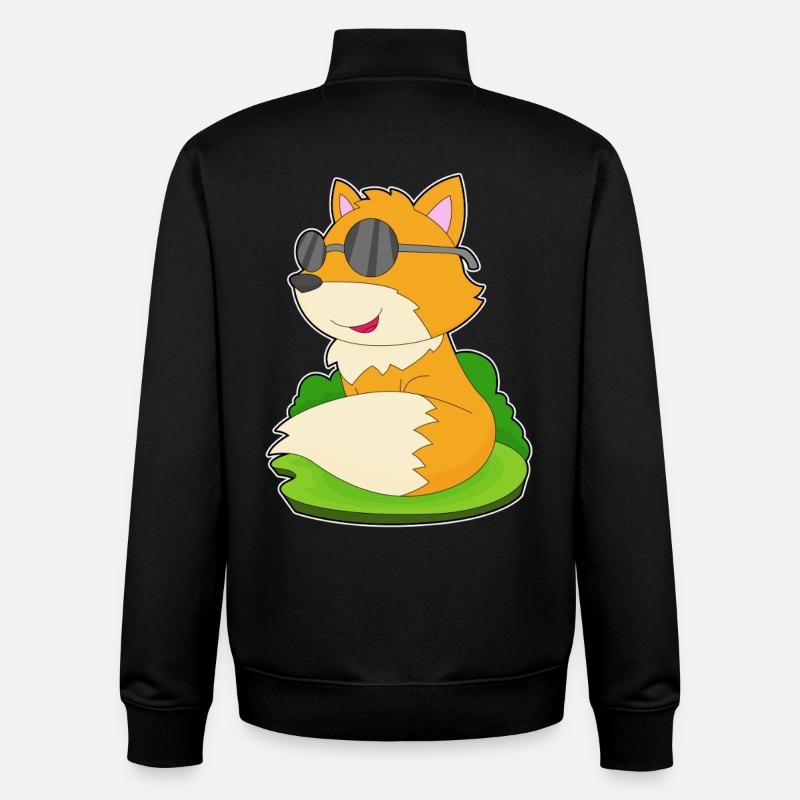 Fuchs Sonnenbrille - Unisex Organic Zip Sweatshirt von Stanley/Stella - Schwarz