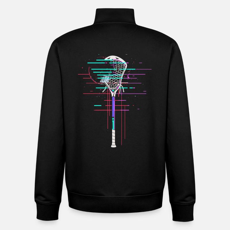 Lacrosse Stick 80s - Unisex Organic Zip Sweatshirt by Stanley/Stella - black
