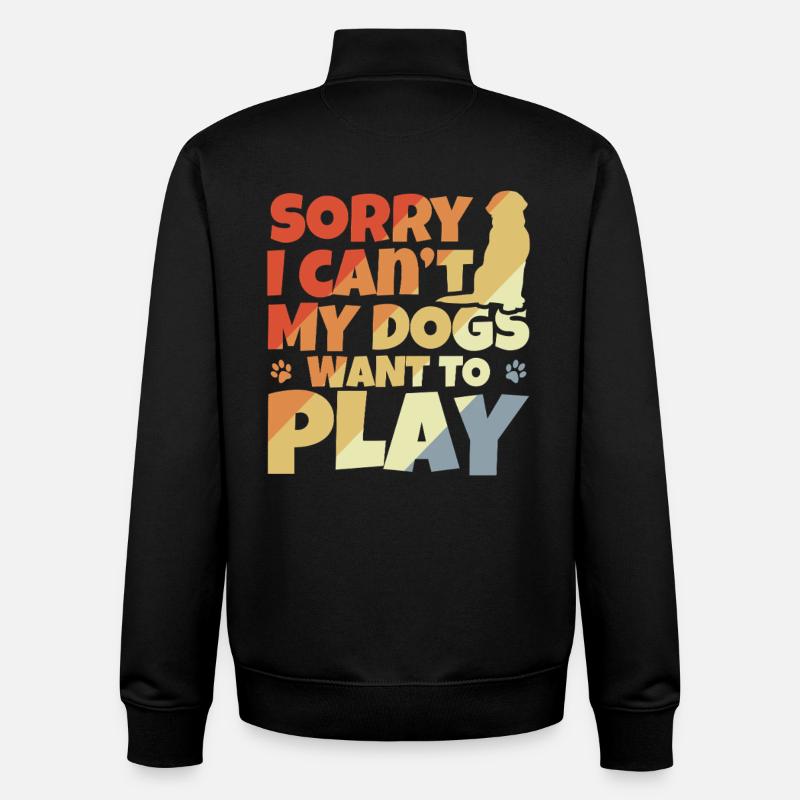 Hundehalter Witz - Unisex Organic Zip Sweatshirt von Stanley/Stella - Schwarz