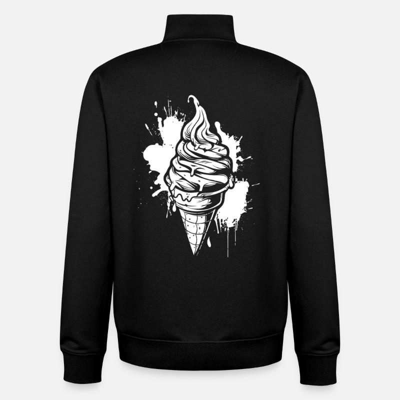 Eiscreme - Unisex Organic Zip Sweatshirt von Stanley/Stella - Schwarz