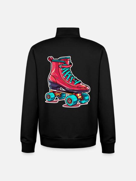 Rollerskates Grafik - Unisex Organic Zip Sweatshirt von Stanley/Stella - Schwarz