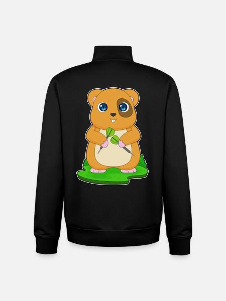 Hamster Dart Dartpfeil - Unisex Organic Zip Sweatshirt by Stanley/Stella - black