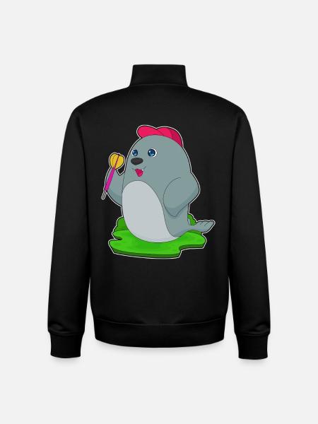 Seal Dart Dart - Unisex Organic Zip Sweatshirt by Stanley/Stella - black