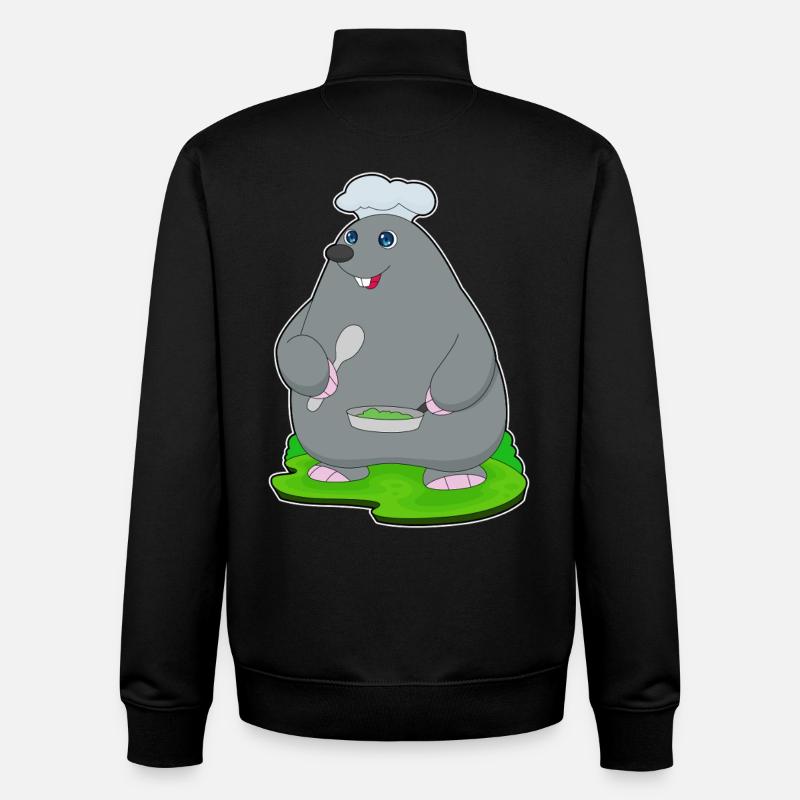 Mole Cooking Pan - Unisex Organic Zip Sweatshirt by Stanley/Stella - black
