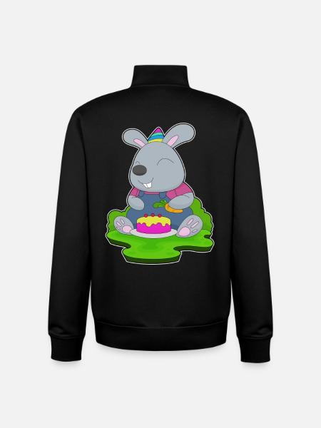 Bunny Birthday Farmer - Unisex Organic Zip Sweatshirt by Stanley/Stella - black
