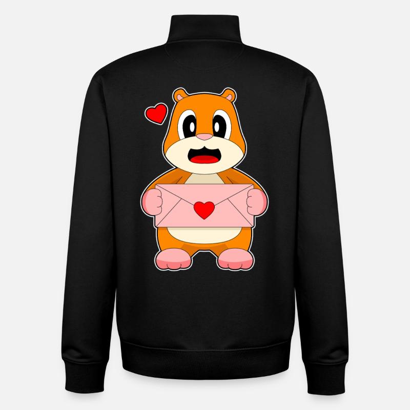 Lettre d’amour pour hamster - Sweat zippé unisexe en coton bio Stanley/Stella - noir