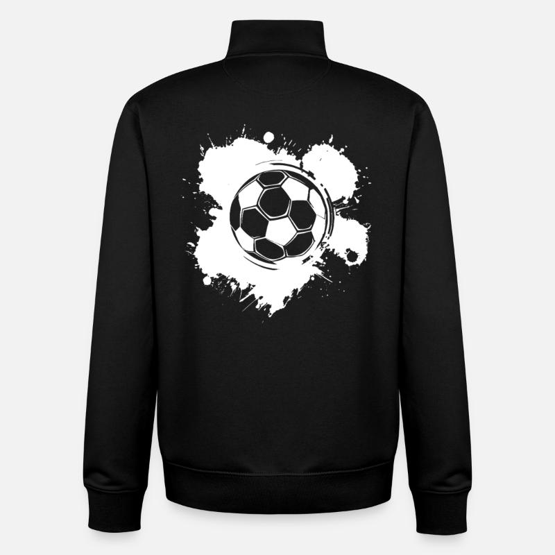 Fußball - Unisex Organic Zip Sweatshirt von Stanley/Stella - Schwarz