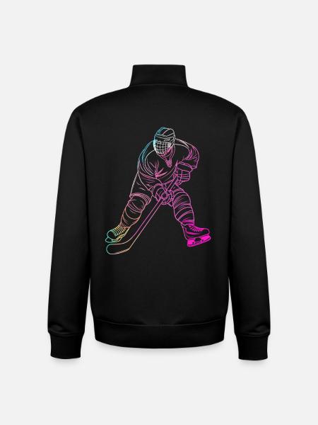 Eishockeyspieler - Unisex Organic Zip Sweatshirt von Stanley/Stella - Schwarz