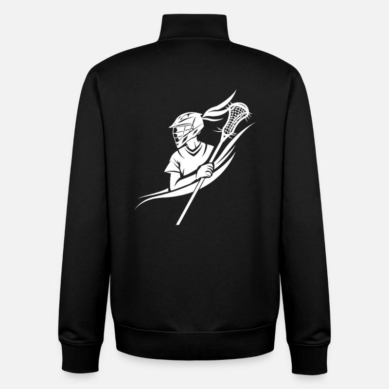 Joueur de crosse - Sweat zippé unisexe en coton bio Stanley/Stella - noir