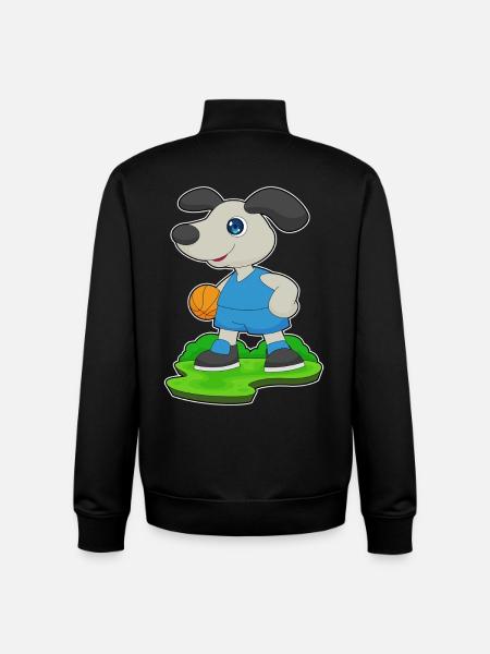Chien Basketteur Basketteur - Sweat zippé unisexe en coton bio Stanley/Stella - noir