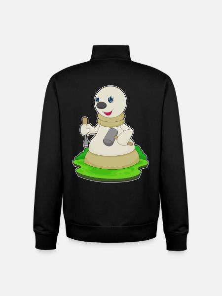 Chess piece pawn chess - Unisex Organic Zip Sweatshirt by Stanley/Stella - black