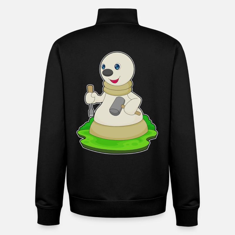 Schachfigur Bauer Schach - Unisex Organic Zip Sweatshirt von Stanley/Stella - Schwarz