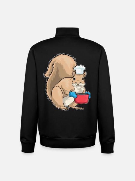 Cuisson de la marmite d’écureuil - Sweat zippé unisexe en coton bio Stanley/Stella - noir