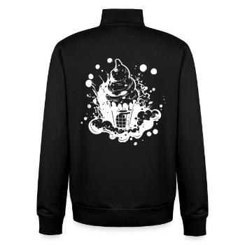 Eiswaffel Skizze - Unisex Organic Zip Sweatshirt by Stanley/Stella - black - Back - AI Model Male 185 light (185cm)