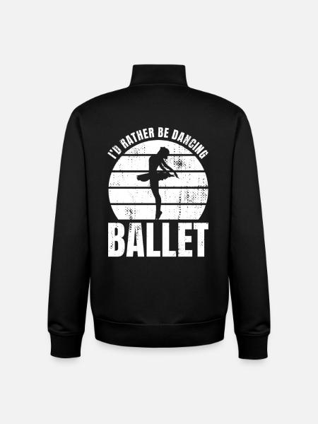 I'd rather dance ballet - Unisex Organic Zip Sweatshirt by Stanley/Stella - black