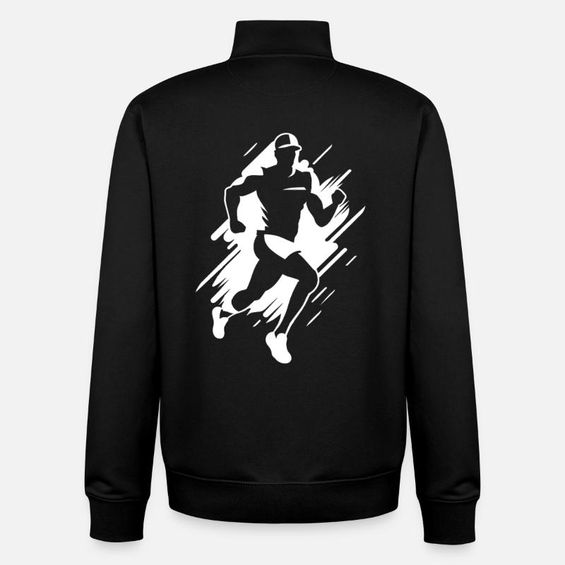Jogger Graphic - Unisex Organic Zip Sweatshirt by Stanley/Stella - black