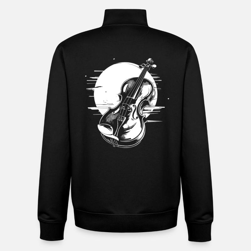 Violine - Unisex Organic Zip Sweatshirt von Stanley/Stella - Schwarz