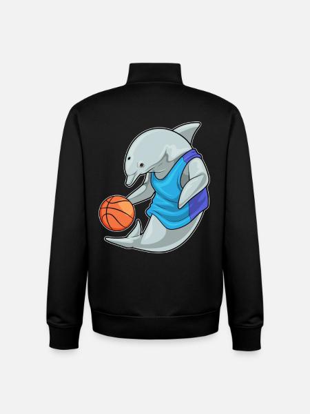 Dolphin Basketteur Basketteur - Sweat zippé unisexe en coton bio Stanley/Stella - noir