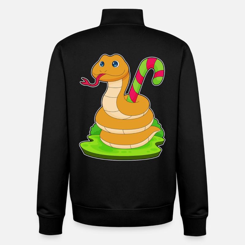 Schlange Zuckerstange - Unisex Organic Zip Sweatshirt von Stanley/Stella - Schwarz
