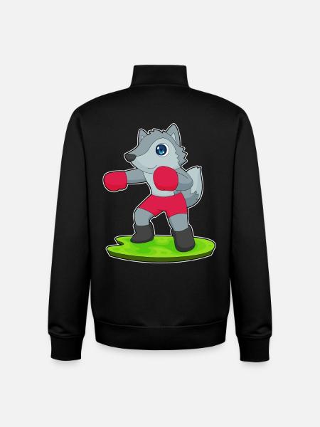 Wolf Boxer Boxhandschuhe Boxen - Unisex Organic Zip Sweatshirt von Stanley/Stella - Schwarz