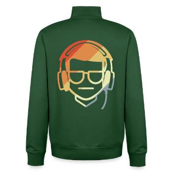 Gamer Dessin Rétro - Sweat zippé unisexe en coton bio Stanley/Stella - vert bouteille - Dos - AI Model Male 185 dark (185cm)