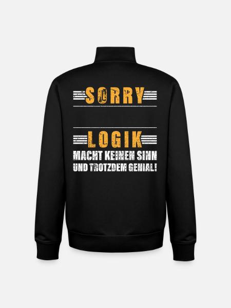 Personalisierbar Beruf Logik Name Geschenk Witzig - Unisex Organic Zip Sweatshirt von Stanley/Stella - Schwarz