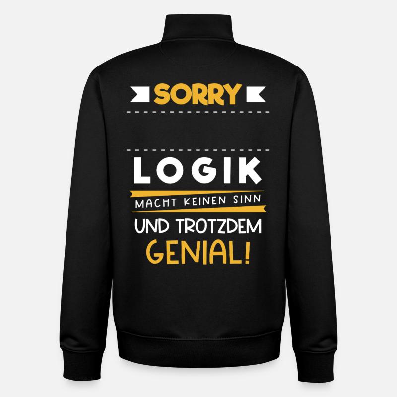 Personalisierbar Beruf Logik Name Geschenk Witzig - Unisex Organic Zip Sweatshirt von Stanley/Stella - Schwarz