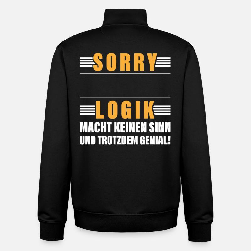 Personalisierbar Beruf Logik Name Geschenk Witzig - Unisex Organic Zip Sweatshirt von Stanley/Stella - Schwarz